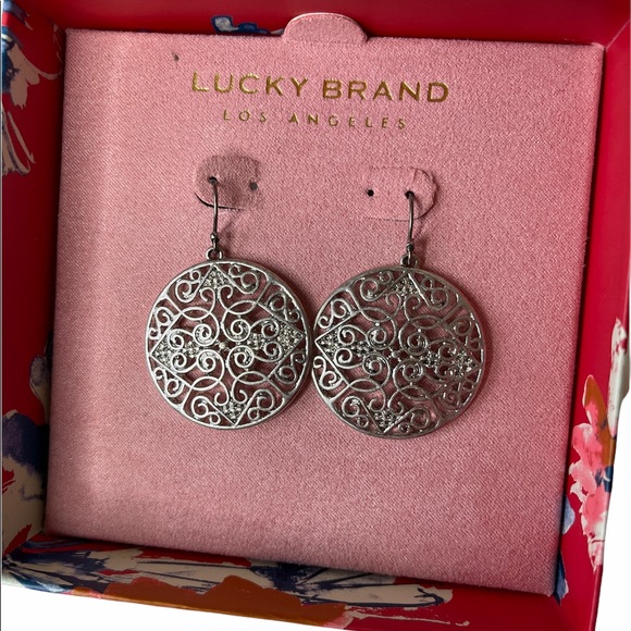 Lucky Brand Accessories - New in box filigree Lucky brand circle earrings
